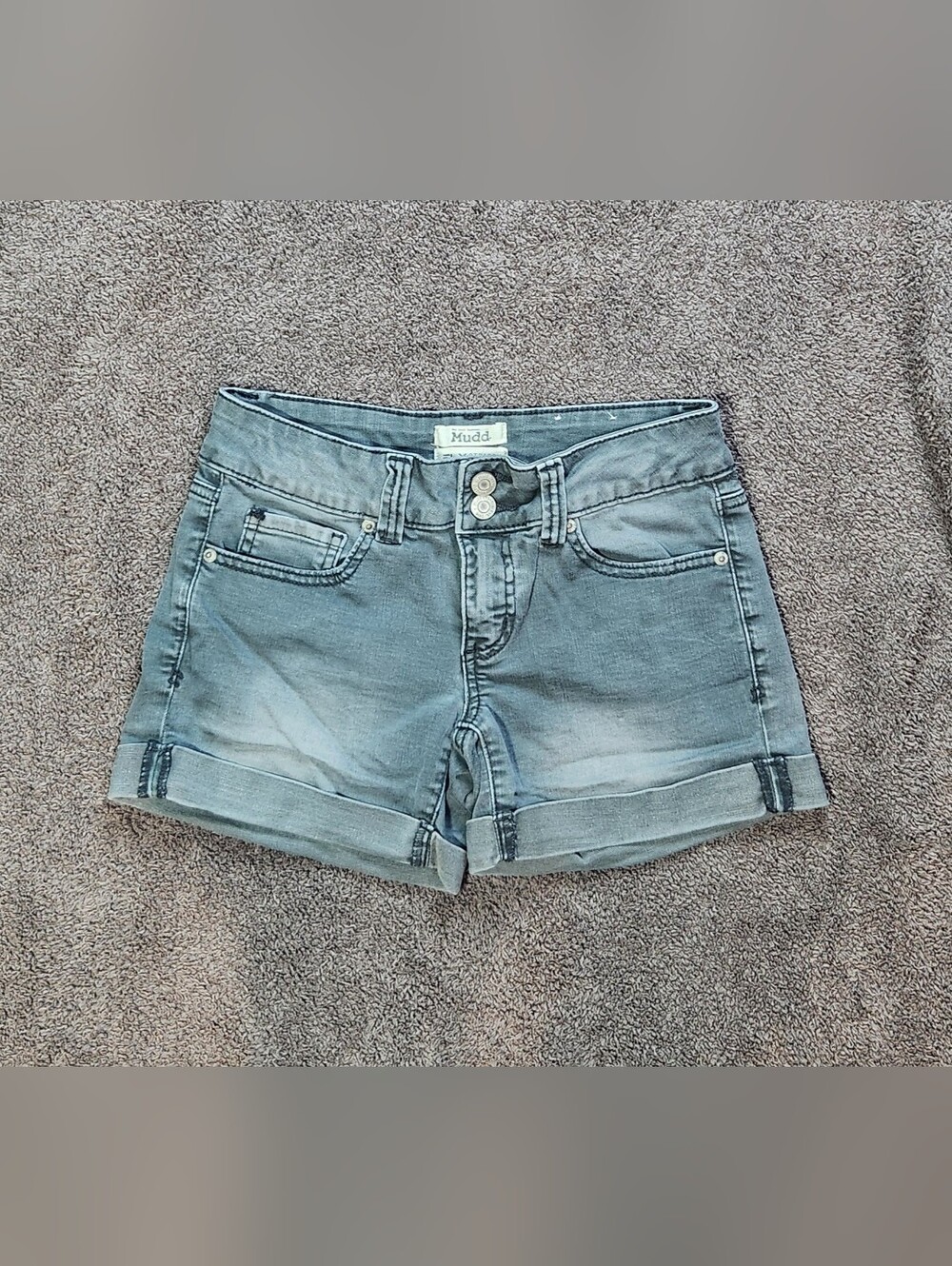 Grey Mudd Low Rise Denim Shorts